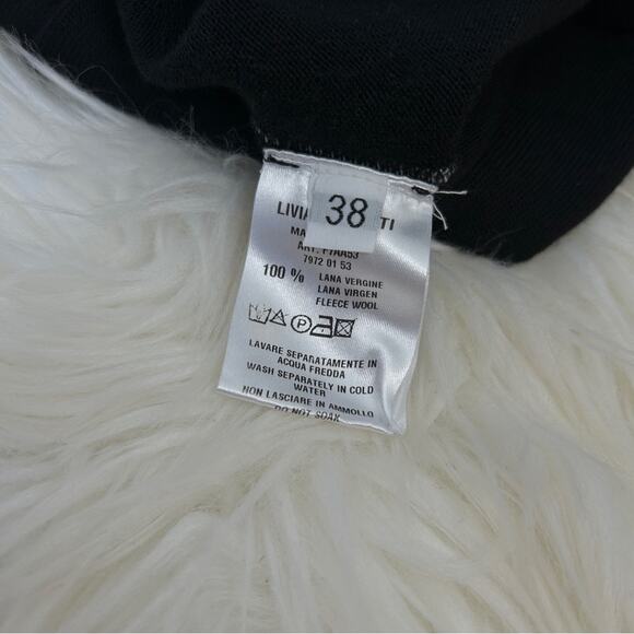 LIVIANA CONTI Pants Size XS Quiet Luxury Knit Wide Leg Cropped Wool Black Italy - Picture 8 of 11